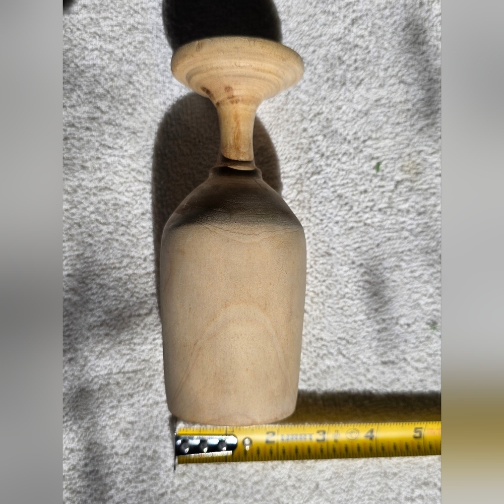 Vintage Handcrafted Wooden Goblet Maple - Picture 6 of 11